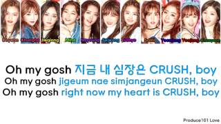 IOI ~ Crush Edited Version (Dance and Duck Sound) Color Coded Lyrics (Han/Rom/Eng)