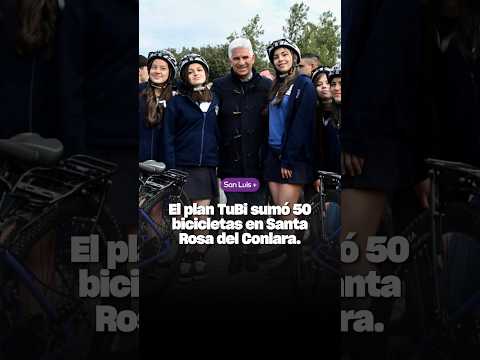 El gobernador Claudio Poggi encabezó la entrega de 50 bicicletas
