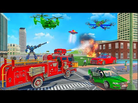 Ambulance Rescue Robot Car Game – Fire Truck Robot Games - Android GamePlay