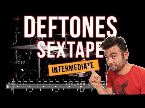 Deftones - Sextape - Drum cover (with scrolling drum score)