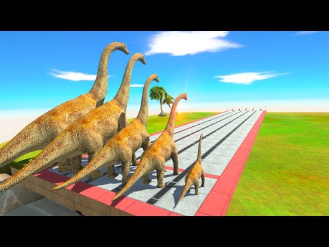 Herbivore Dinosaurs Different Size Racing - Animal Revolt Battle Simulator