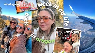 week in my life: home in oregon! thanksgiving, working east coast hours, Black Friday, family time