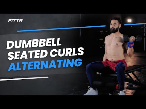 Dumbbell Seated Curls (Alternating)