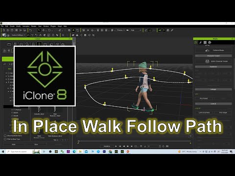 iClone 8 - Inplace Walk Motion follow Path #Tutorial #iclone #path #curve #motion #animation
