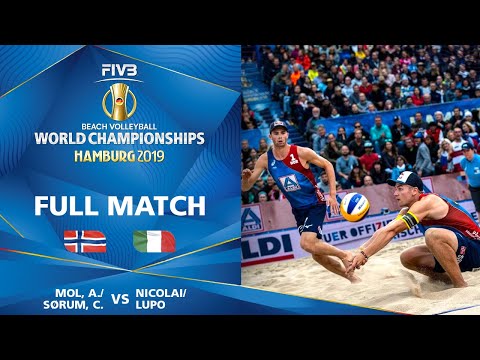 Mol/Sorum vs. Nicolai/Lupo - Full QuarterFinal | Beach Volleyball World Champs Hamburg 2019