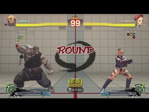 kyo anton (Gouken) vs. youshikibi (Cammy) - SSFIV AE 2012 Match
