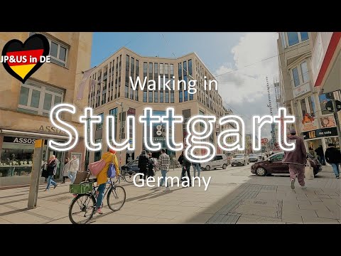 【Stuttgart🇩🇪】Walking in Stuttgart Germany / Spring Walking Tour