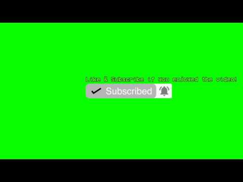 Subscribe Button Green Screen Video