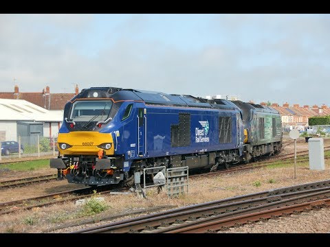 68002 and 68027 on the 6M63 Bridgwater Flasks, 24/05/2017