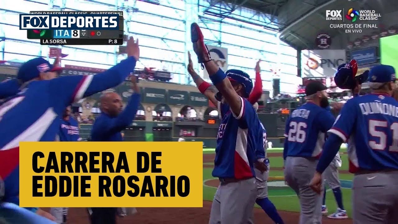 🤩 CARRERA DE Eddie Rosario y Bryan Torres | Puerto Rico 6-8 Italia | World Baseball Classic 2026