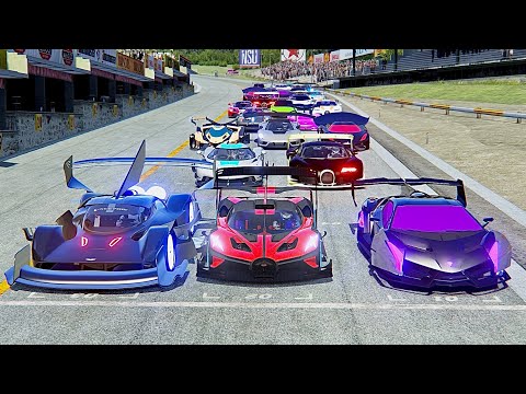 Bugatti Bolide GTR vs GTR Hypercars MEGA BATTLE at Nordschleife