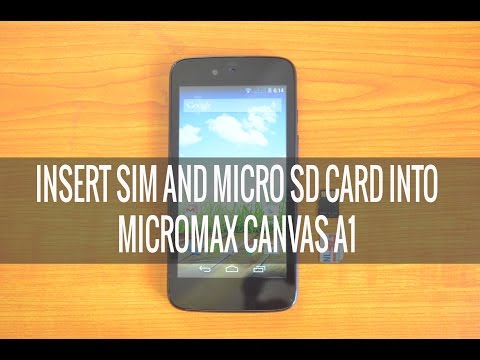 How to Insert SIM and MicroSD Card on Micromax Canvas A1