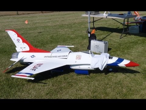 BIG F-16 Turbine RC JET 1st Flight SMMAC 2010 150+ MPH