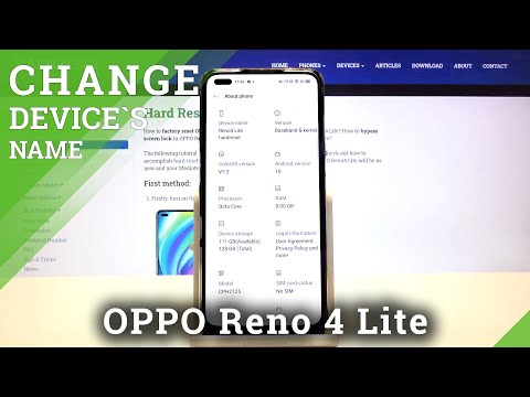 OPPO Reno 4 Lite and Phone Name - How to Rename Device
