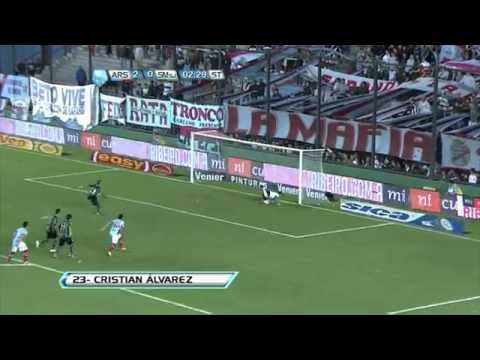 Gol de Alvarez. Arsenal 2 - San Martín 1. Fecha 6. Torneo Final 2013. Fútbol Para Todos