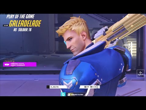 GALE SOLDIER 76 GOD - POTG! INSANE AIM! [ OVERWATCH SEASON 25 TOP 500 ]