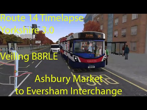 OMSI 2 - Yorkshire 3.0 Route 14, Ashbury Market to Eversham Interchange (Timelapse)