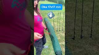 Sada dvou nevodivých ohradníkových sítí 90 cm s brankou pro psy, kočky, králíky a drůbež