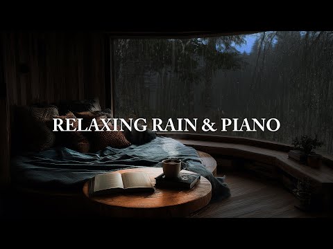 No More Insomnia | Relaxing Sleep Piano Music & Light Rain Noise