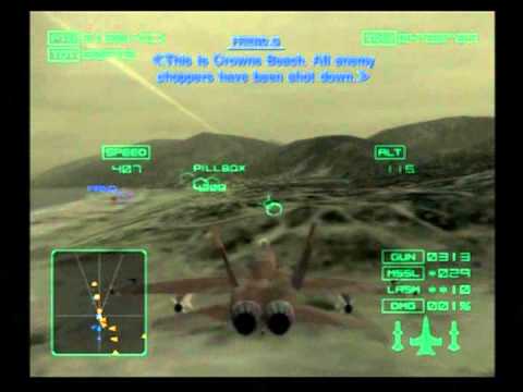 Ace Combat 04: Shattered Skies | Mission 9 - Operation Bunker Shot | F/A-18