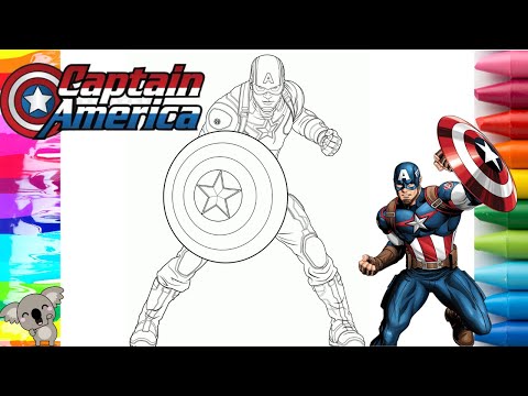 CAPTAIN AMERICA / MARVEL AVENGERS coloring page COLOR WITH ME