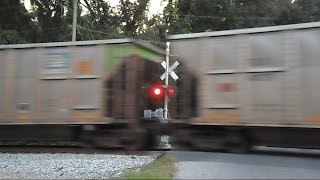 preview picture of video 'CSX Coal Train Hits Rail Joint Fast And Hard Cars Bounce'
