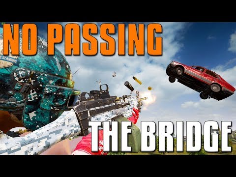 The Wall of Cars - PUBG Bridge Camp