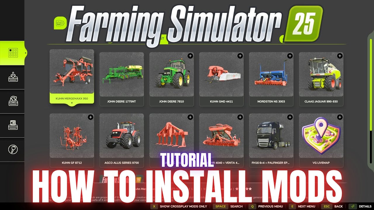 HOW TO INSTALL MODS - TUTORIAL - Farming Simulator 25