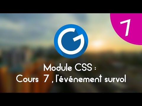 Formation IMM Module CSS Cours tuto 7 l événement survol