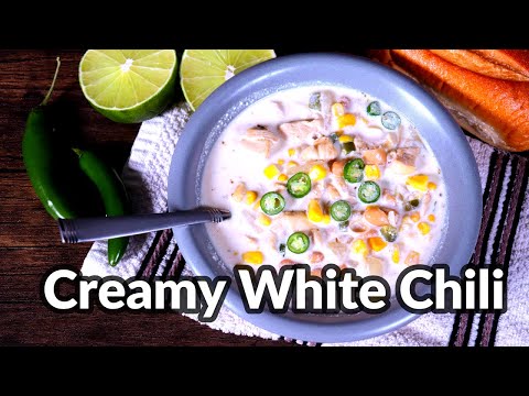 Creamy White Chili Recipe | One Pot White Chili Recipe | Creamy White Chicken Chili Recipe