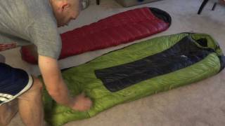 Big Agnes Mystil SL 15 & Western Mountaineering Summerlite sleeping bags