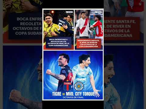 OCTAVOS DE FINAL DE LA SUDAMERICANA⚽️✅️ #viral #shorts #sudamericana #boca #river #futbol #conmebol
