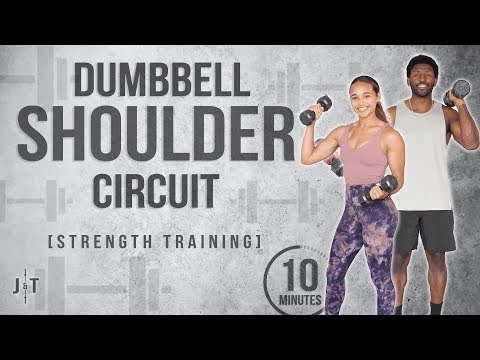 10 Minute Dumbbell Shoulder Circuit [Strength/Muscle Toning Workout]