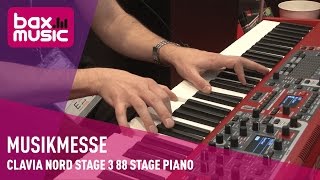Video thumbnail for Clavia Nord Stage 3 88 stage piano - Musikmesse 2017 by Bax-shop | Bax Music Goes