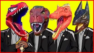 Flash Spinosaurus vs Iron Man King Shark, Spiderman Dinosaurs || Coffin Dance Remix Parody Cover