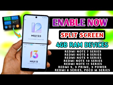 How To Enable Split Screen, How to use split Screen In Miui 12.5, How to use split screen In Miui 13