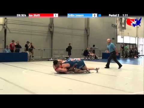 Joe Stolfi vs. Collin Jensen at 2013 Junior Nationals - FILA - FS