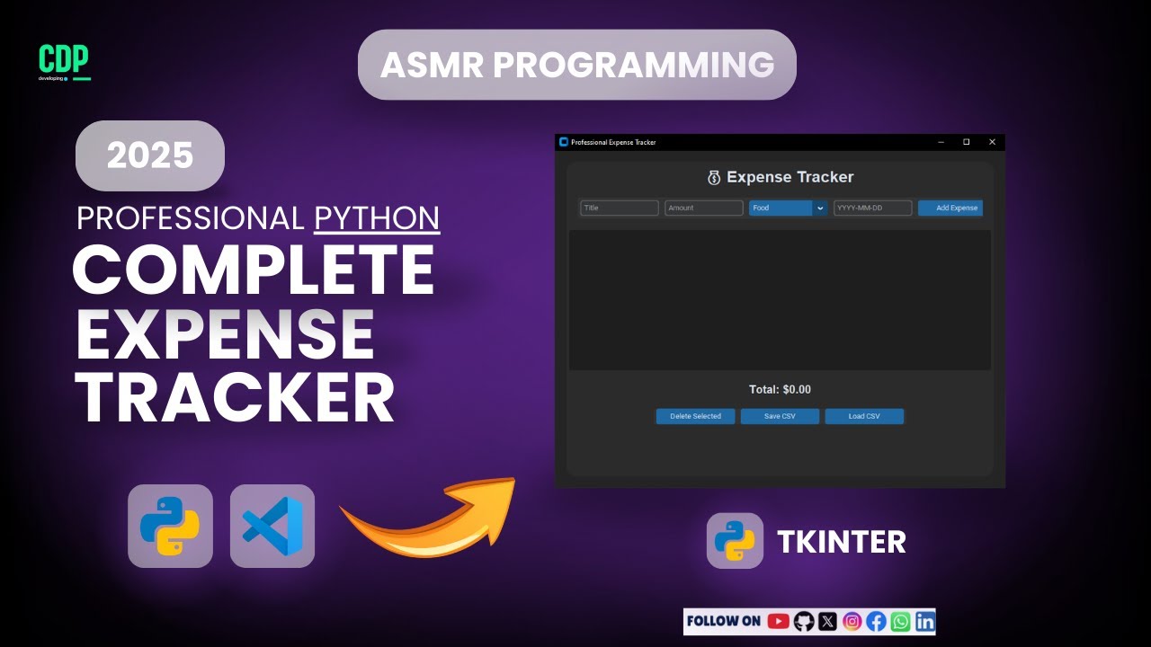 🚀 Build a SMART AI Expense Tracker in Python in UNDER 30 Minutes! (2025 Tutorial + Source Code)