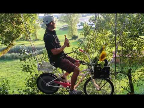 1. Deutsches Wipfelrädle - Erstberadelung im Waldseilgarten Wallenhausen