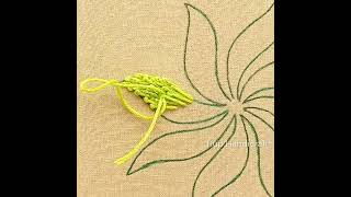Flower Embroidery !!! long short french knot  stitches Flower Embroidery Design,Flower Embroidery