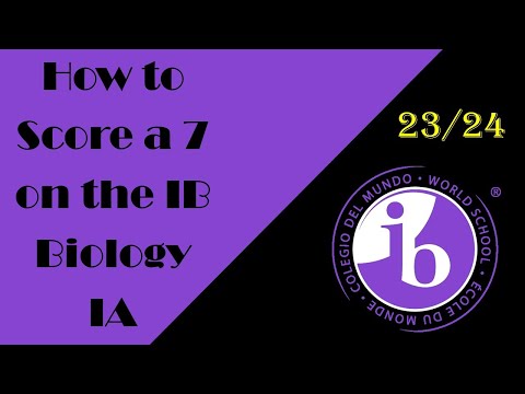 HOW TO SCORE A 7 ON THE BIO IA (From a moderated 23/24 student) | IB Internal Assessment Advice