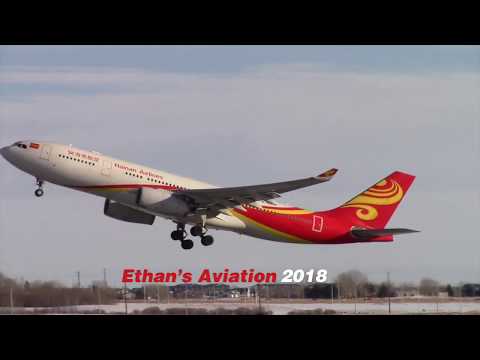 Hainan Airlines Airbus A330-200 (B-5979) Loud Departure at Calgary Airport