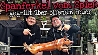 #280 - Ganzes Spanferkel grillen am Drehspieß // über offenem Feuer