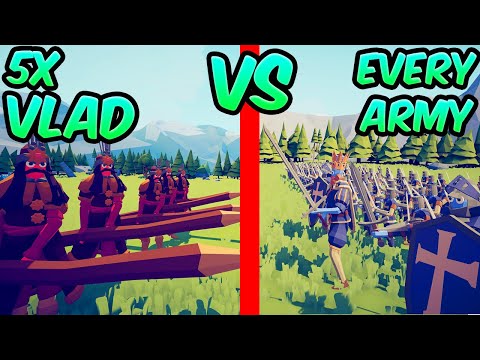 5x VLAD vs EVERY ARMY!⚔️😱😱| TABS - Totally Accurate Battle Simulator