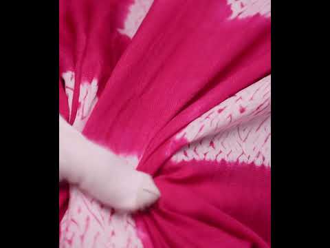 Abstract Red Shibori 90 GSM Mercerised Cotton Fabric 53 — video