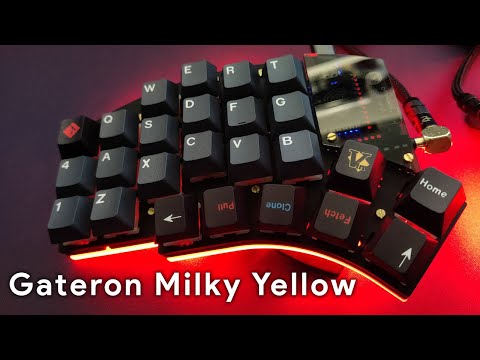 Kyria Keyboard Typing Test | Gateron Milky Yellow | Flat & Tented