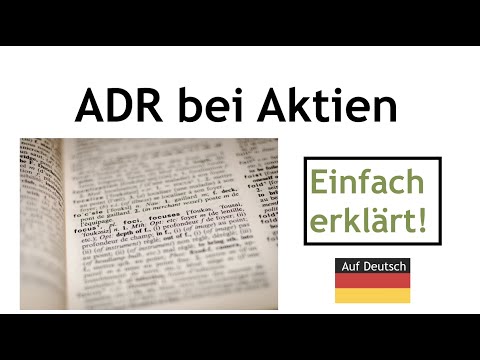 ADR -  American Depositary Receipt -  Was ist das? Einfache Erklärung auf Deutsch