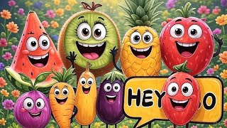🎉 FRUIT Dance Party 2025! 🍑🥝 Crunchy Veggie Party! Happy Sensory Fiesta! ✨🌈