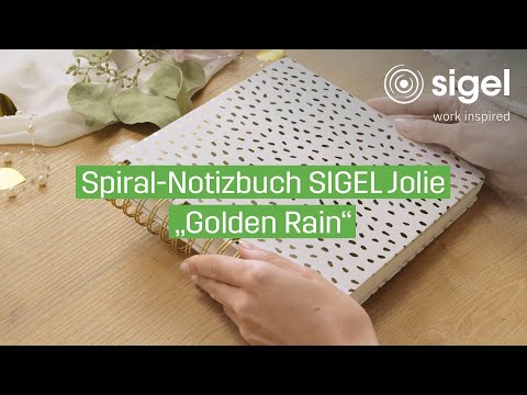 Spiral-Notizbuch SIGEL Jolie "Golden Rain" | SIGEL