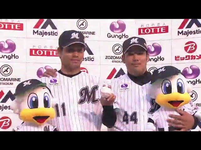 マリーンズ・井上選手・佐々木投手ヒーローインタビュー 2017/4/6 M-F